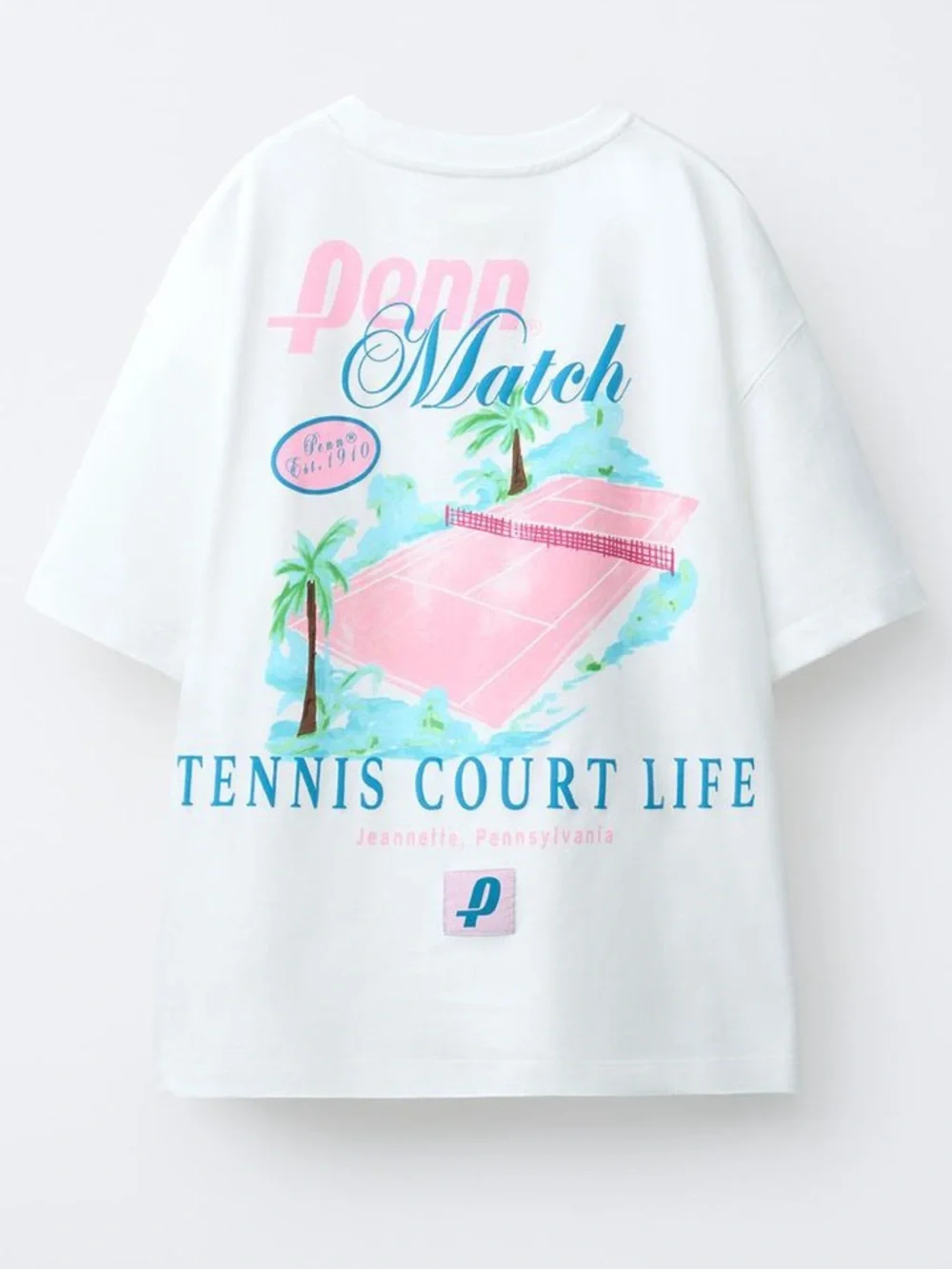 Zara Tennis Penn Print T-shirt